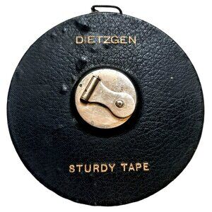Dietzgen Sturdy Tape 100‎ Foot Metal Measuring Tape Leather Covered Case